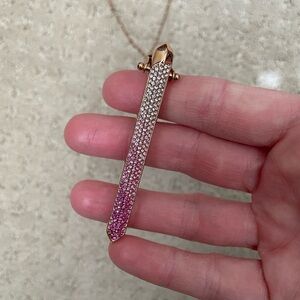 Stella and Dot X Swarovski Rose Gold Rebel Pendant